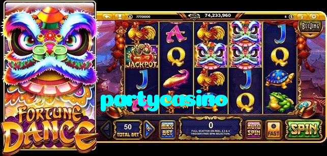 partycasino casino presented on mobile device in Pakistan with slots and live games